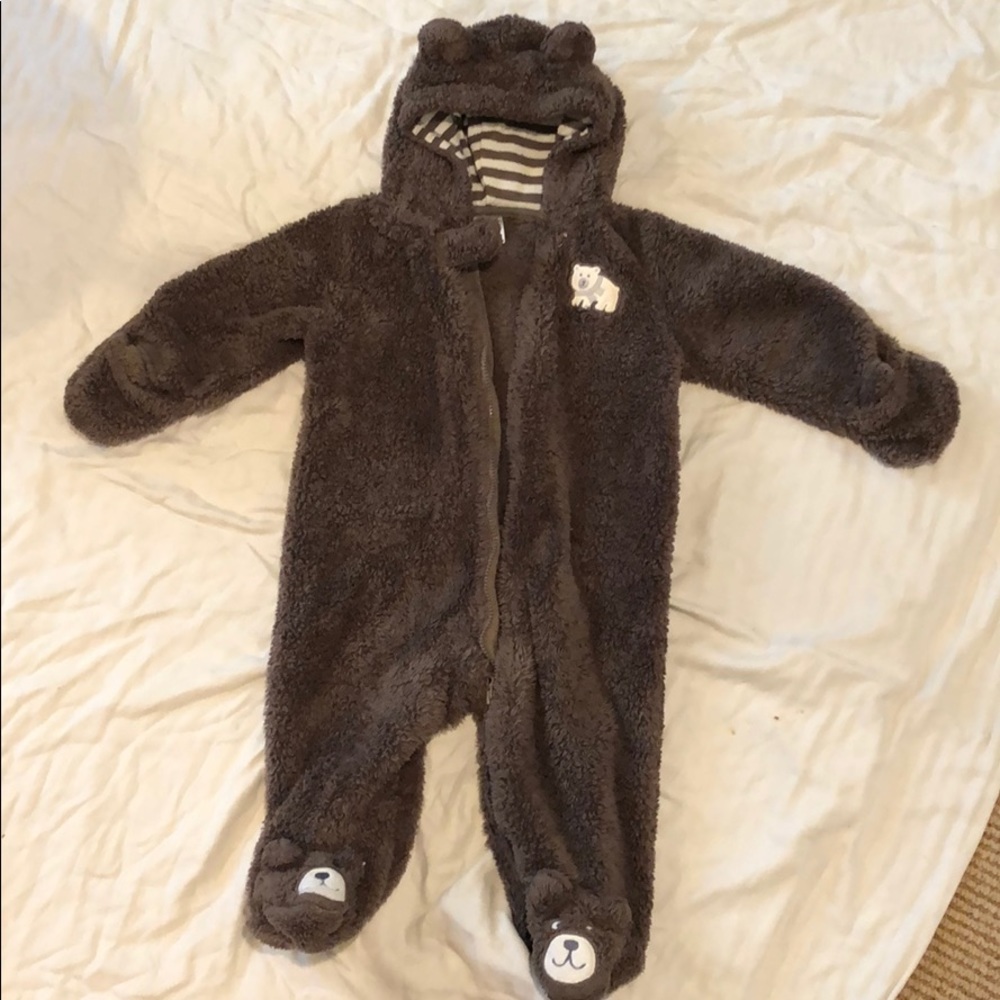 Carter’s bear fleece footed jumpsuit